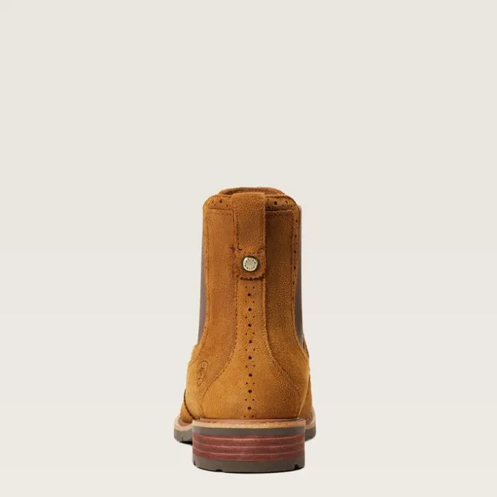 Booties Women Ariat Wexford Brogue Waterproof Chelsea Boot Weathered Honey Booties Women Ariat Wexford Brogue Waterproof Chelsea Boot Weathered Honey