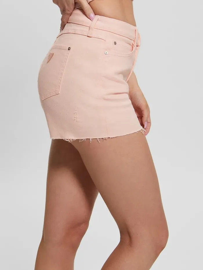 Bottoms GUESS Women 1981 Midi Shorts Blush Breeze Multi Bottoms GUESS Women 1981 Midi Shorts Blush Breeze Multi