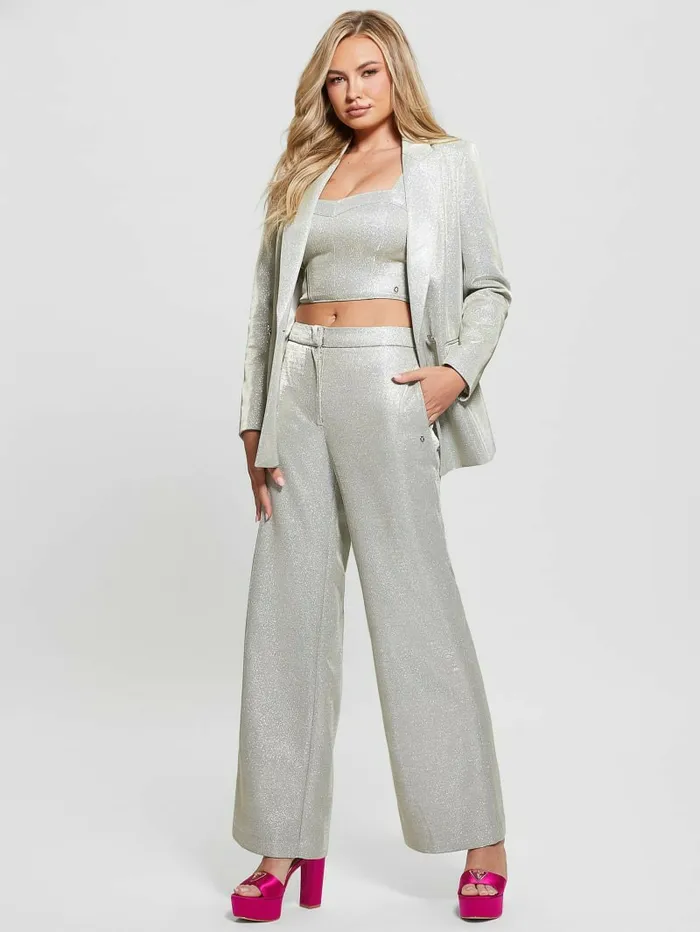 Bottoms GUESS Women Brisilda Shimmering Pants Champagne