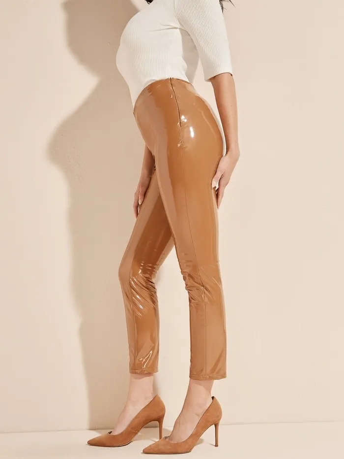 Bottoms GUESS Women Harlow Pant Rust Brown Bottoms GUESS Women Harlow Pant Rust Brown