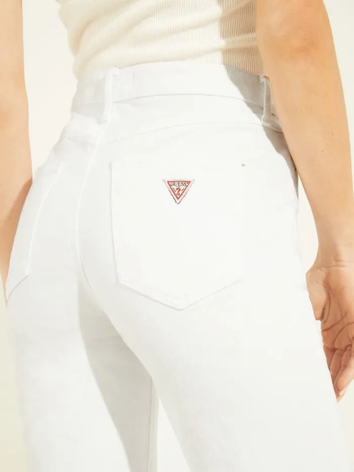Bottoms Women 1981 HighRise Straight Jeans Pure White GUESS