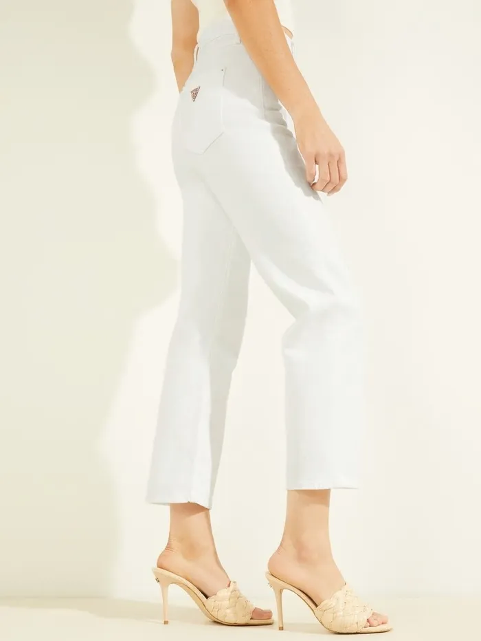 Bottoms Women 1981 HighRise Straight Jeans Pure White GUESS