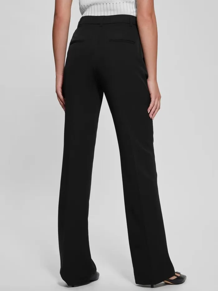 Bottoms Women Eco Carla Straight Pants Black GUESS Bottoms Women Eco Carla Straight Pants Black GUESS