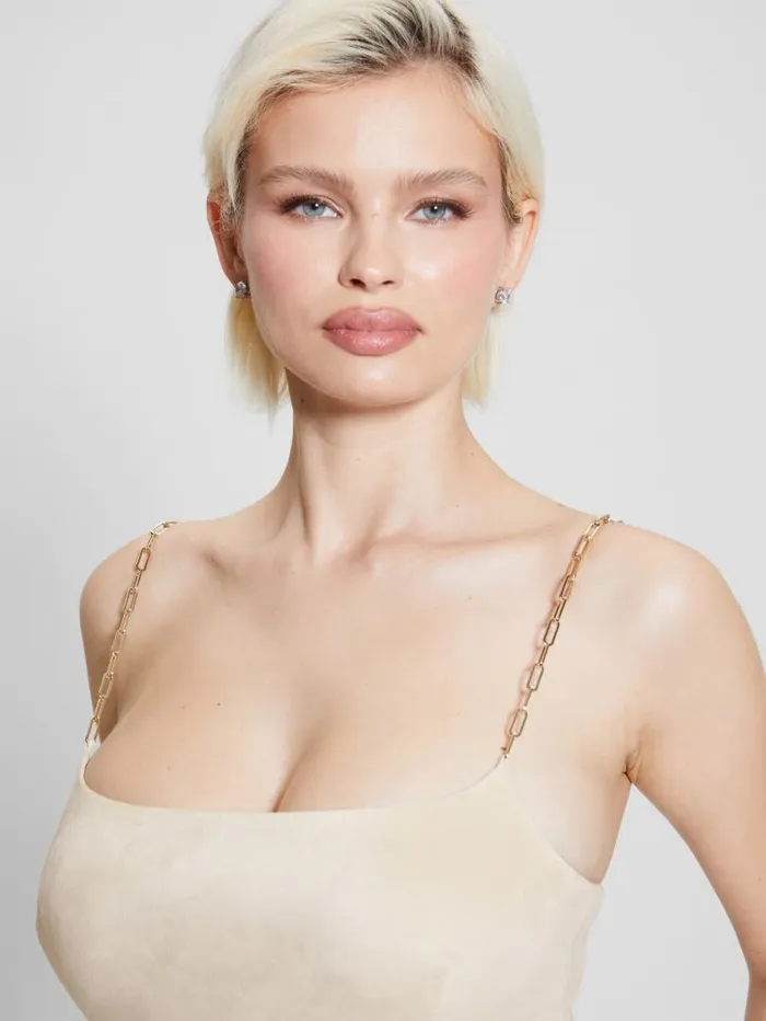 Breanna FauxSuede Dress Cemento Women Dresses and Jumpsuits GUESS Breanna FauxSuede Dress Cemento Women Dresses and Jumpsuits GUESS