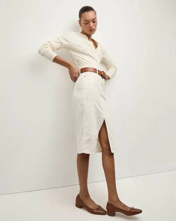 Breves Corduroy Skirt Ecru Women Veronica Beard Skirts and Shorts