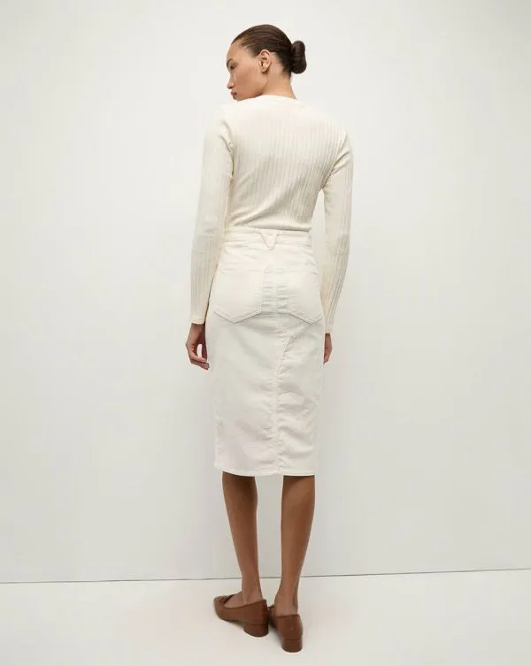 Breves Corduroy Skirt Ecru Women Veronica Beard Skirts and Shorts