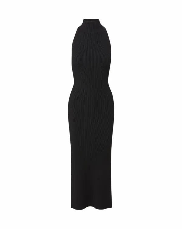 Briggita Knit Halter Dress Black Women Veronica Beard Dresses Briggita Knit Halter Dress Black Women Veronica Beard Dresses