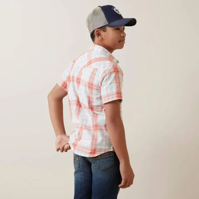 Button Down Shirts Kids Ariat Harter Retro Fit Shirt Faded Brick Button Down Shirts Kids Ariat Harter Retro Fit Shirt Faded Brick