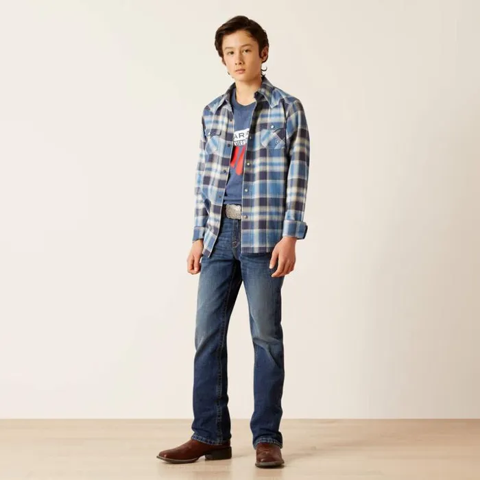 Button Down Shirts Kids Ariat Hoyt Retro Fit Shirt Charcoal Grey Button Down Shirts Kids Ariat Hoyt Retro Fit Shirt Charcoal Grey