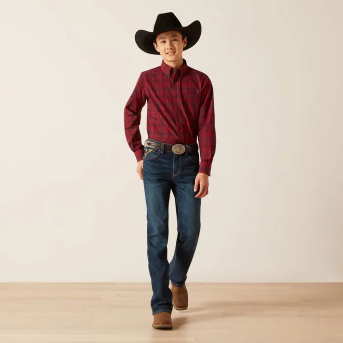 Button Down Shirts Kids Ariat Pro Series Paxton Classic Fit Shirt Weg Red Button Down Shirts Kids Ariat Pro Series Paxton Classic Fit Shirt Weg Red