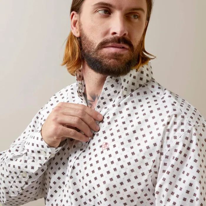 Button Down Shirts Men Ariat Aiden Classic Fit Shirt White Button Down Shirts Men Ariat Aiden Classic Fit Shirt White