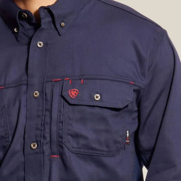 Button Down Shirts Men Ariat FR Solid Vent Work Shirt Navy Button Down Shirts Men Ariat FR Solid Vent Work Shirt Navy