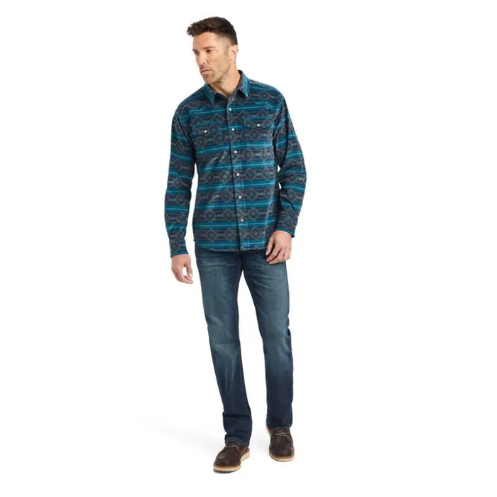 Button Down Shirts Men Ariat Hawkeye Corduroy Retro Fit Shirt Sylvan Teal Button Down Shirts Men Ariat Hawkeye Corduroy Retro Fit Shirt Sylvan Teal