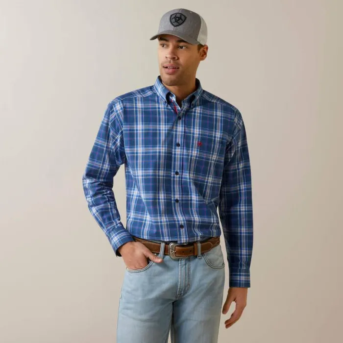 Button Down Shirts Men Ariat Pro Series Jaxton Classic Fit Shirt Blue