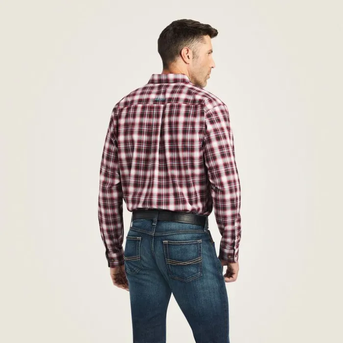 Button Down Shirts Men Ariat Pro Series Kenneth Stretch Fitted Shirt Snow Bunting