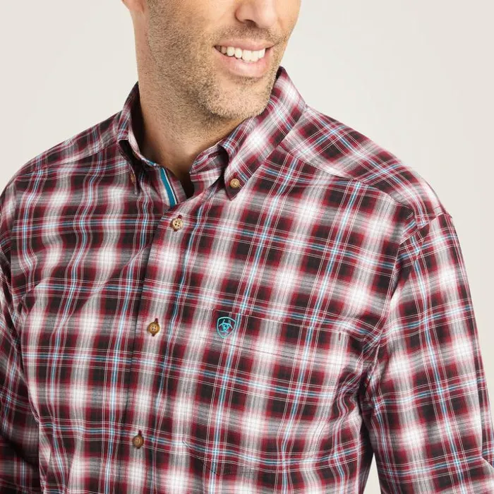 Button Down Shirts Men Ariat Pro Series Kenneth Stretch Fitted Shirt Snow Bunting