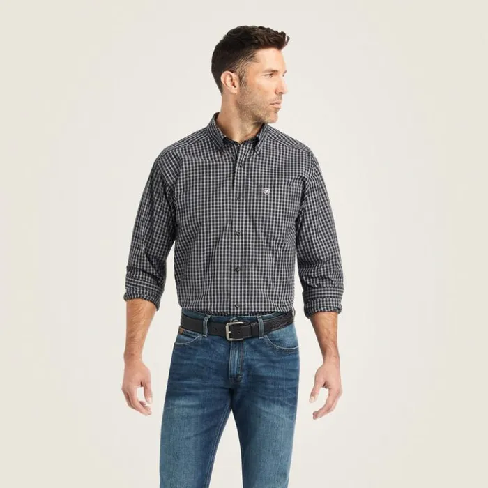 Button Down Shirts Men Ariat Pro Series Kyrie Classic Fit Shirt Black