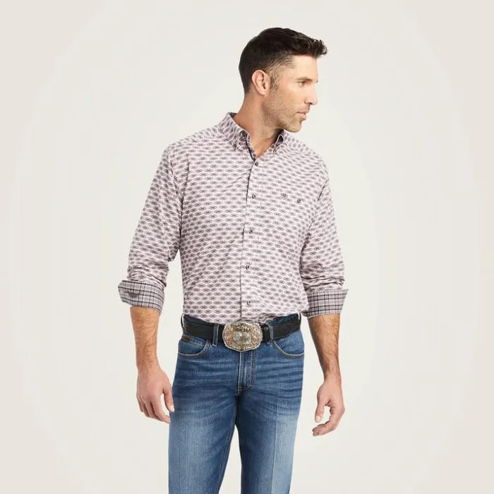 Button Down Shirts Men Ariat Relentless Superior Stretch Classic Fit Shirt Mauve