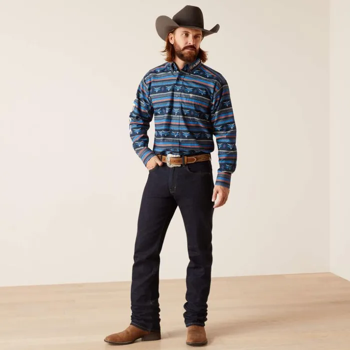 Button Down Shirts Men Ariat Team Chandler Classic Fit Shirt Blue Button Down Shirts Men Ariat Team Chandler Classic Fit Shirt Blue