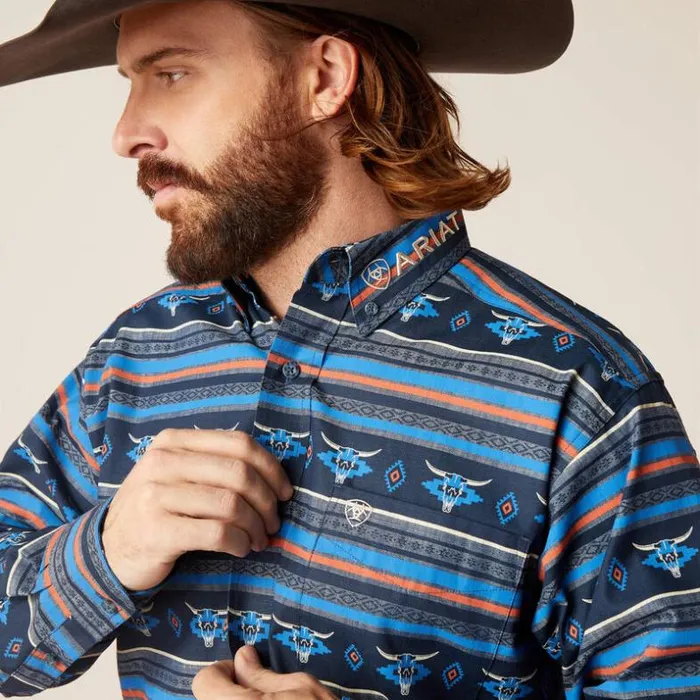 Button Down Shirts Men Ariat Team Chandler Classic Fit Shirt Blue Button Down Shirts Men Ariat Team Chandler Classic Fit Shirt Blue