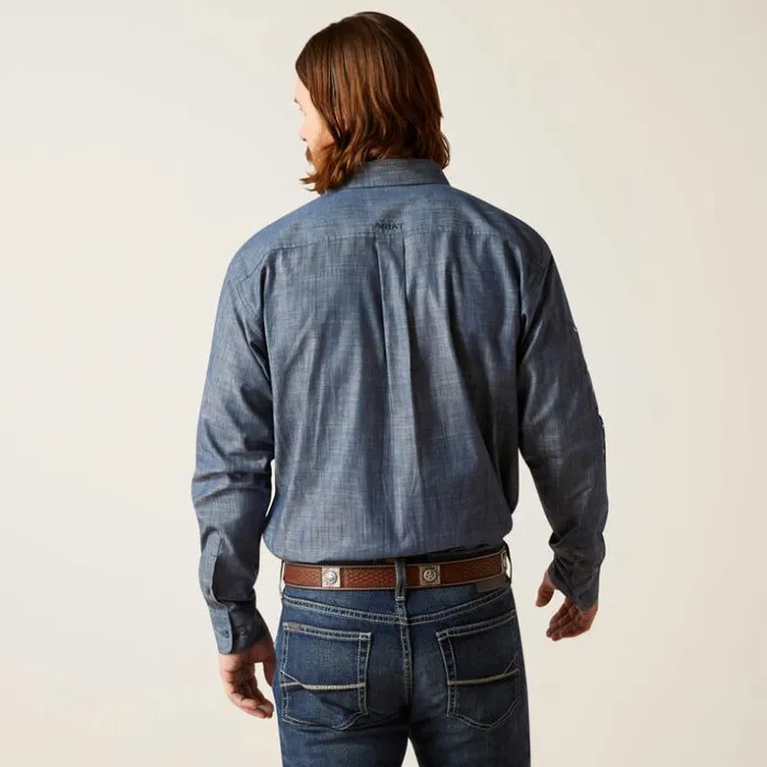 Button Down Shirts Men Ariat Team Logo Chambrey Classic Fit Shirt Blue Chambray Button Down Shirts Men Ariat Team Logo Chambrey Classic Fit Shirt Blue Chambray