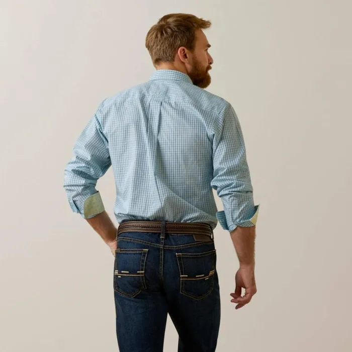 Button Down Shirts Men Ariat Wrinkle Free Colten Fitted Shirt Aqua Button Down Shirts Men Ariat Wrinkle Free Colten Fitted Shirt Aqua