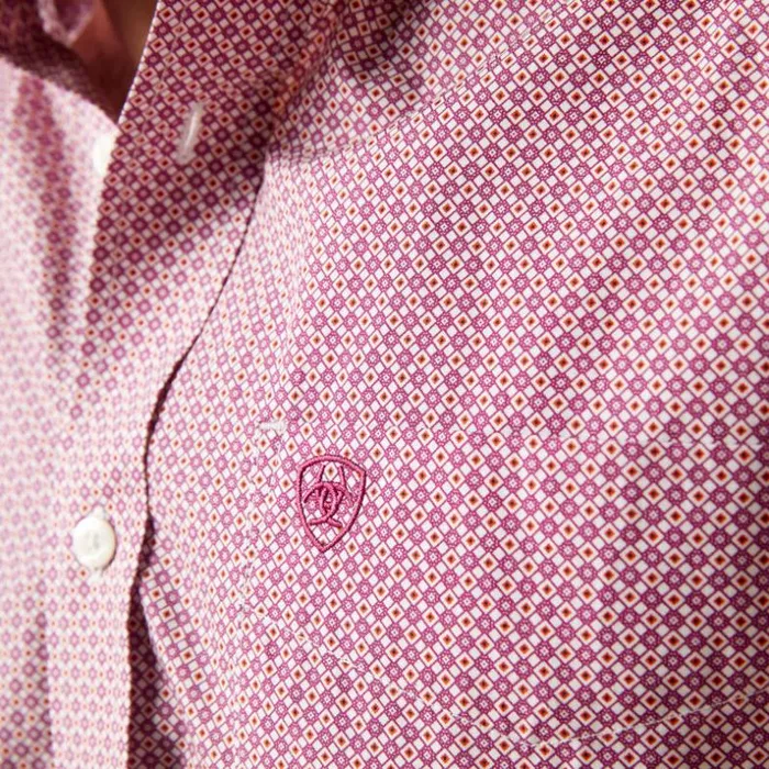 Button Down Shirts Men Ariat Wrinkle Free Vince Classic Fit Shirt White