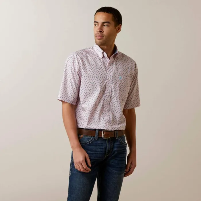 Button Down Shirts Men Ariat Wrinkle Free Wendell Classic Fit Shirt Lilac