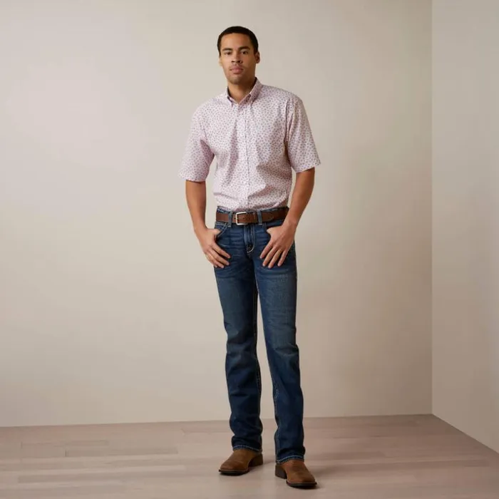 Button Down Shirts Men Ariat Wrinkle Free Wendell Classic Fit Shirt Lilac Button Down Shirts Men Ariat Wrinkle Free Wendell Classic Fit Shirt Lilac
