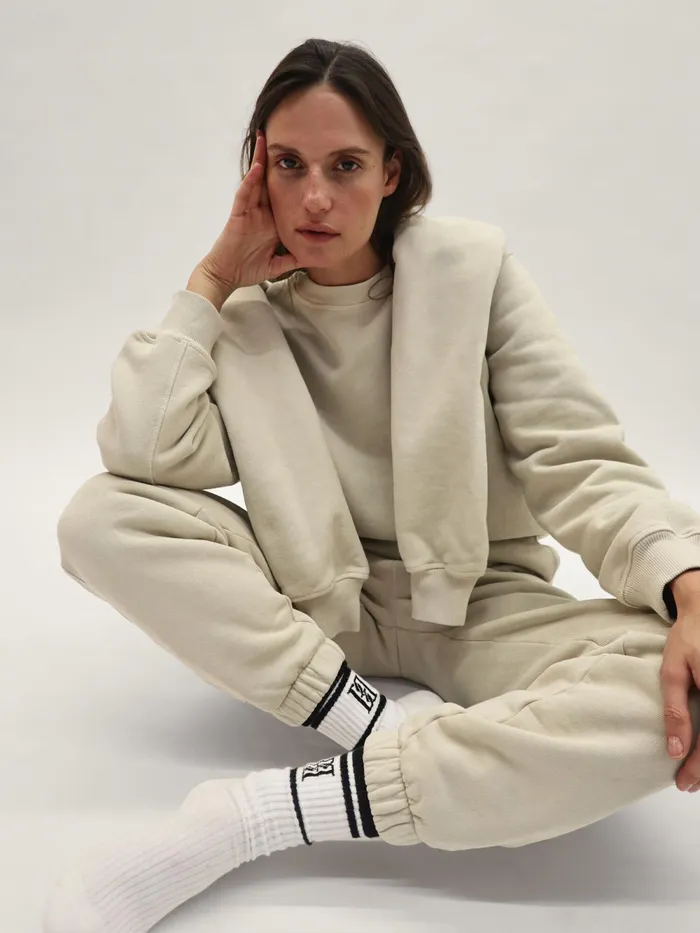 By Malene Birger Athleisure Wear Women Apalia Organic Cotton Sweatshirt Oyster Gray By Malene Birger Athleisure Wear Women Apalia Organic Cotton Sweatshirt Oyster Gray