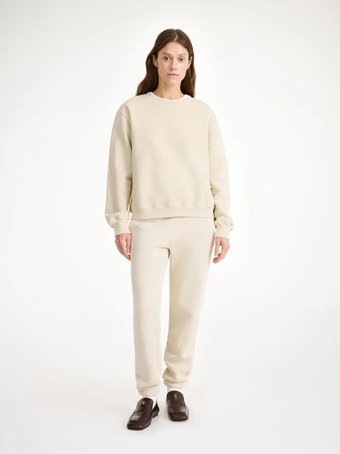 By Malene Birger Athleisure Wear Women Apalia Organic Cotton Sweatshirt Oyster Gray