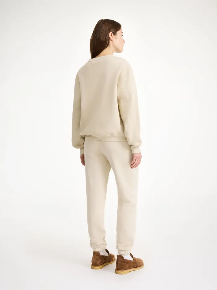 By Malene Birger Athleisure Wear Women Apalia Organic Cotton Sweatshirt Oyster Gray