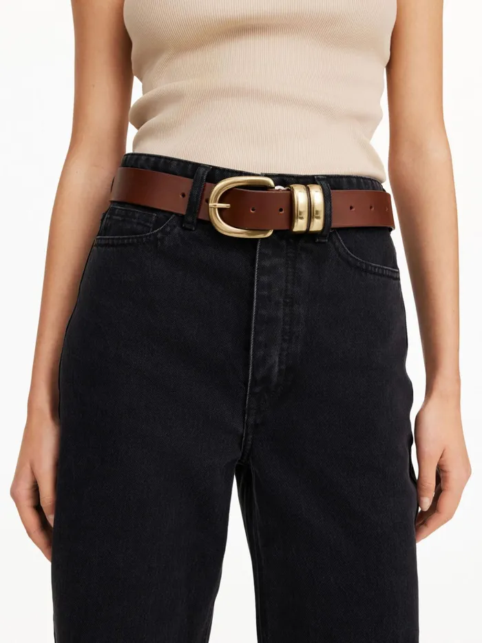 By Malene Birger Belts Women Zoira Leather Belt Dark Brown
