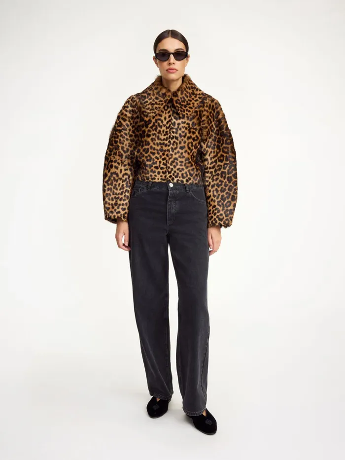 By Malene Birger Coats and Jackets Women Rowani Lamb Leather Jacket Leopard