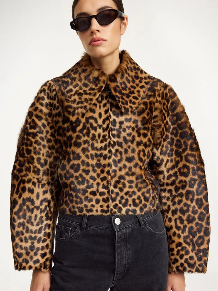 By Malene Birger Coats and Jackets Women Rowani Lamb Leather Jacket Leopard
