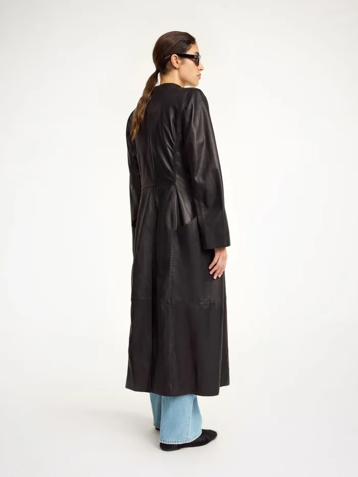 By Malene Birger Coats and Jackets Women Sirrena Leather Coat Black