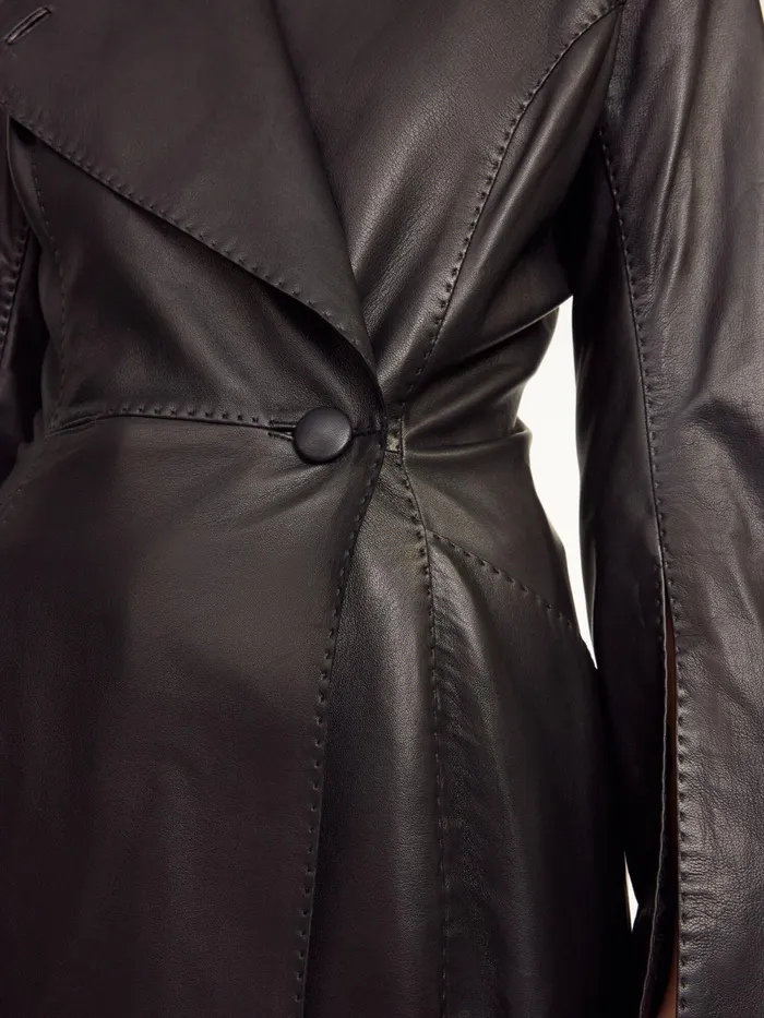 By Malene Birger Coats and Jackets Women Sirrena Leather Coat Black