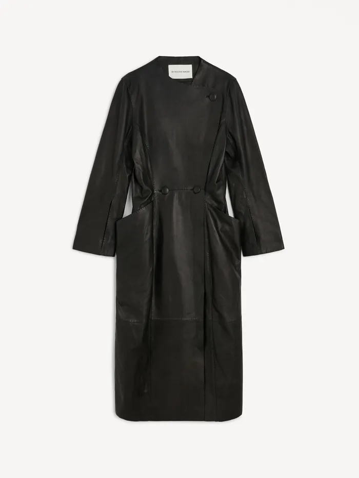 By Malene Birger Coats and Jackets Women Sirrena Leather Coat Black