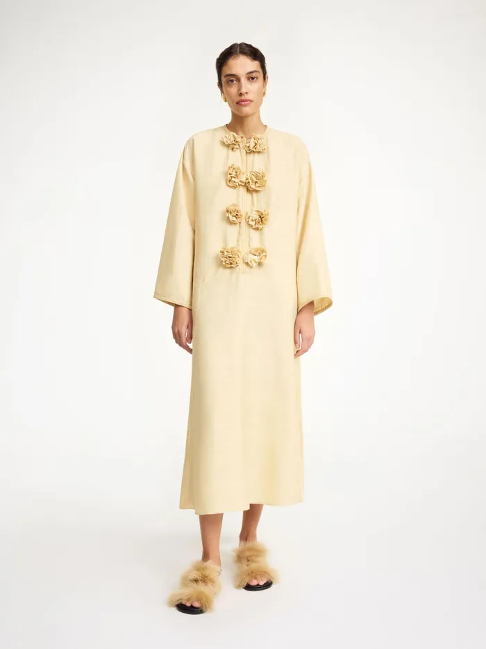 By Malene Birger Dresses Women Cicelia Silk Maxi Dress Sea Mist