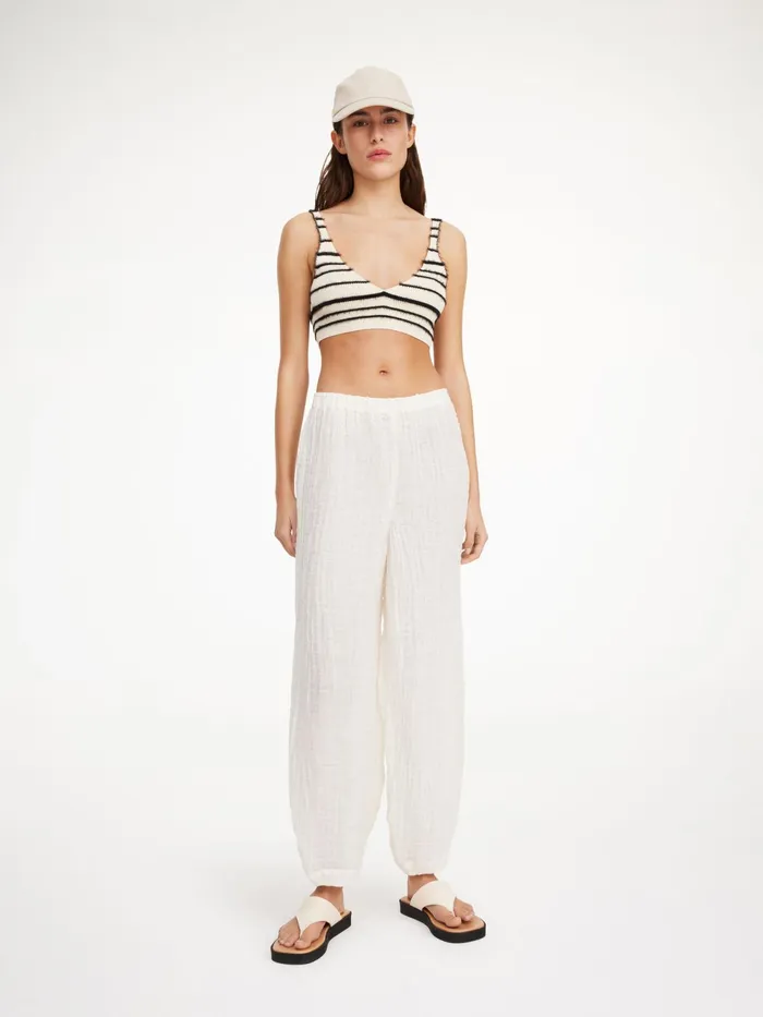 By Malene Birger Knitwear Women Reggie Bralette Black Stripe