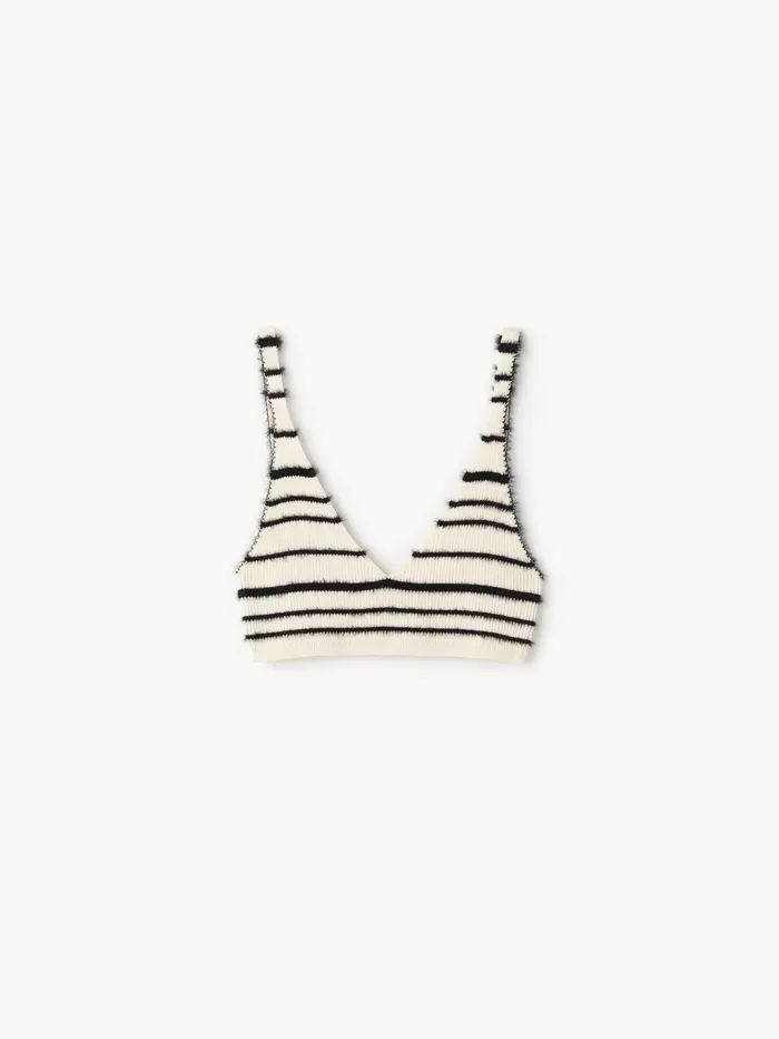 By Malene Birger Knitwear Women Reggie Bralette Black Stripe
