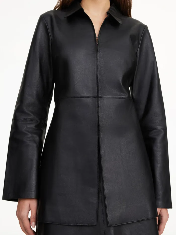 By Malene Birger Shirts Women Alleys Leather Shirt Black