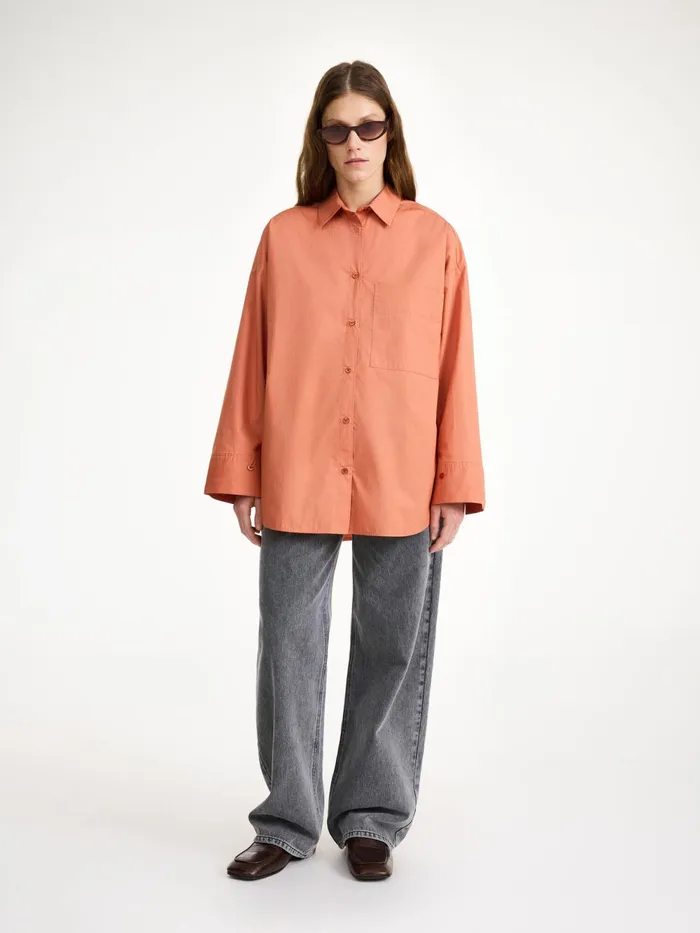 By Malene Birger Shirts Women Derris Organic Cotton Shirt Dark Cherry Plum