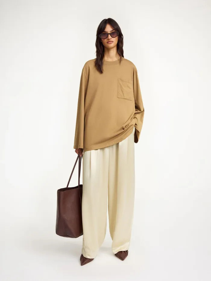By Malene Birger Tops and Blouses Women Fayeh Oversized Longsleeve Light Brown