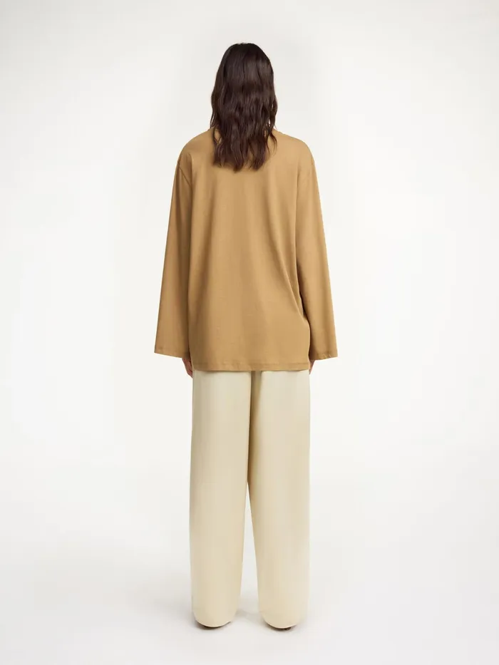By Malene Birger Tops and Blouses Women Fayeh Oversized Longsleeve Light Brown