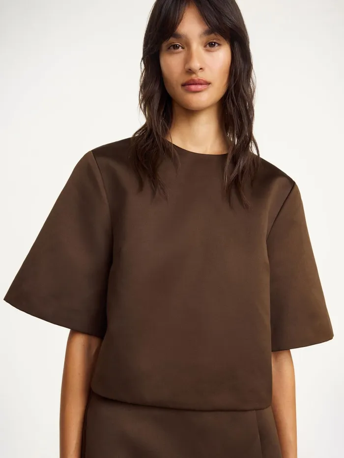 By Malene Birger Tops and Blouses Women Hania Top Dark Mahogany