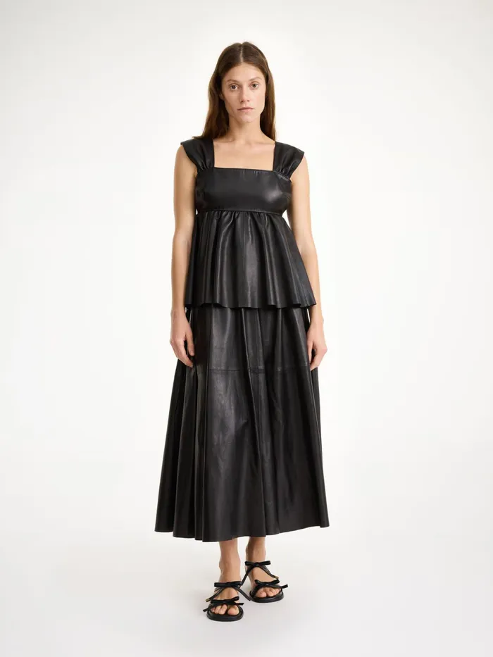 By Malene Birger Tops and Blouses Women Marcie Leather Top Black