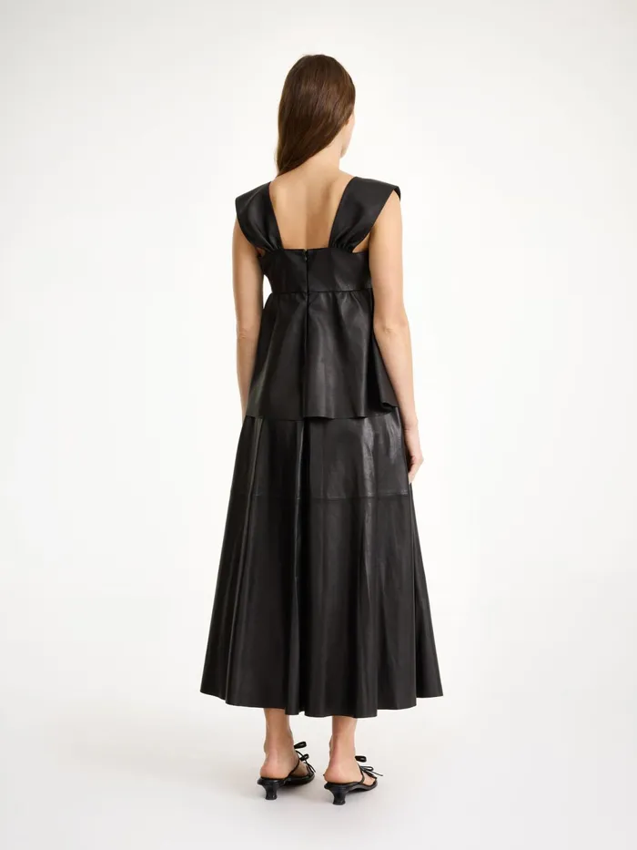 By Malene Birger Tops and Blouses Women Marcie Leather Top Black