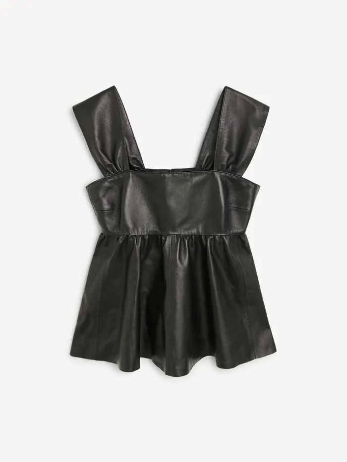 By Malene Birger Tops and Blouses Women Marcie Leather Top Black