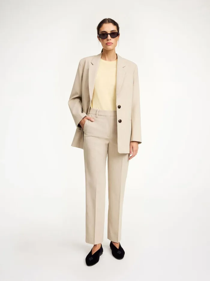 By Malene Birger Trousers Women Igda StraightLeg Trousers Beige Melange